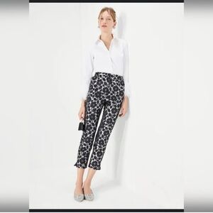 kate spade Black and White Floral Print Skirt